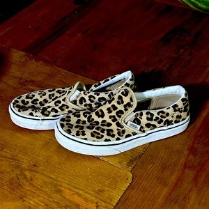 Vans Slip-On Skate Shoe - Leopard kids size 2